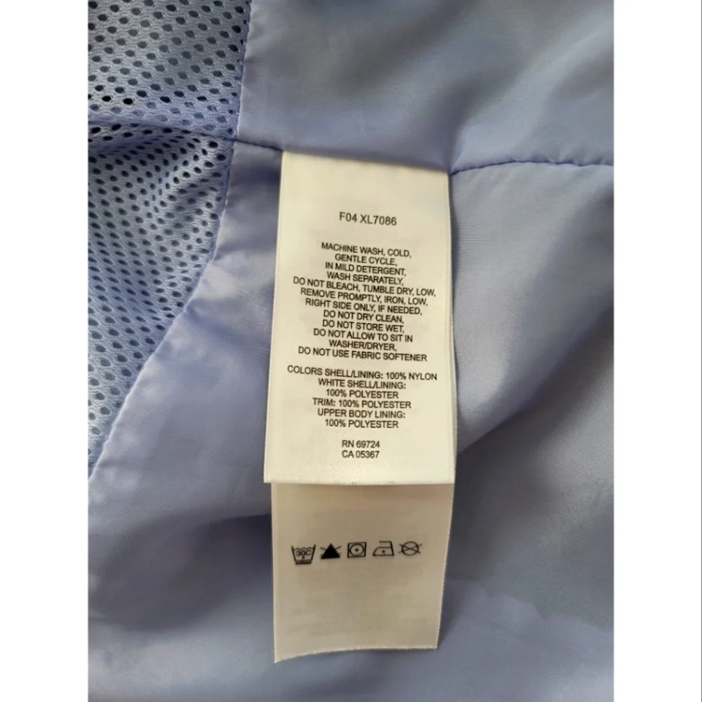 New Columbia Waterproof Light Blue and Navy Jacket, Size M/L - Picture 8 of 8